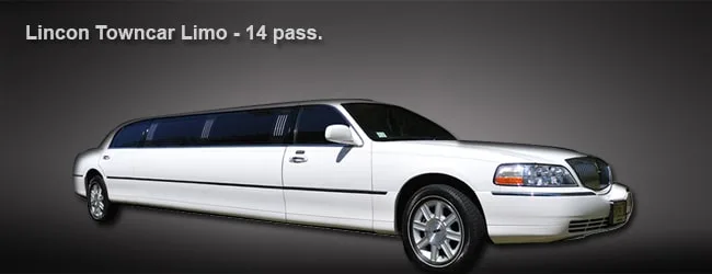 Lincoln Town Car Stretch Limousine, available with a chauffeur in Los Angeles
